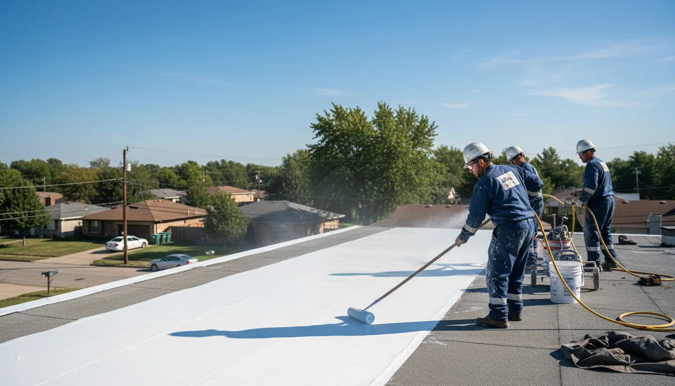 Commercial roof coating in Sandoval, IL near me